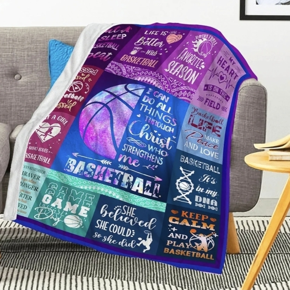 Basketball Blanket For Girls 50x60 NEW